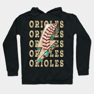 Aesthetic Design Orioles Gifts Vintage Styles Baseball Hoodie